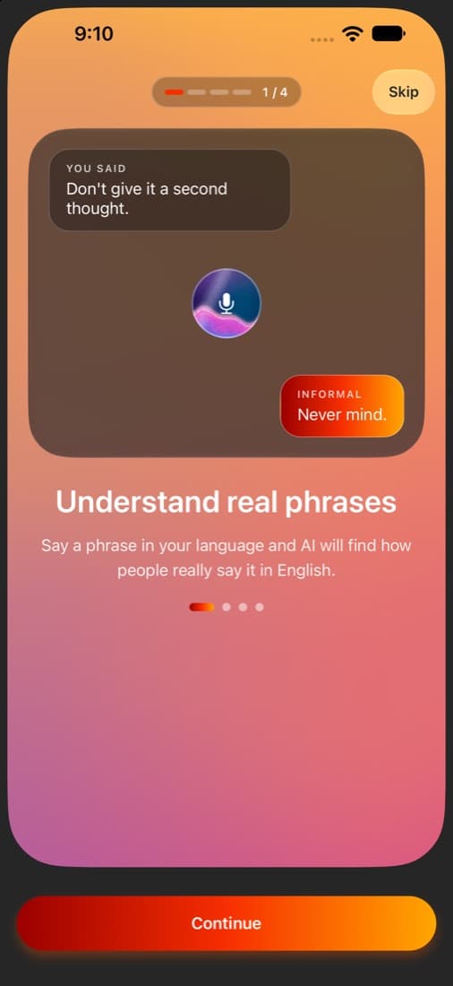 Fluent Logic onboarding: understand real phrases